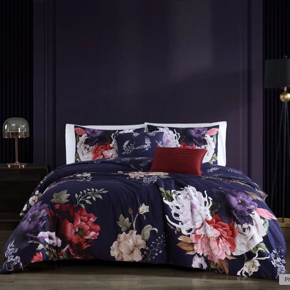 Bebejan Deep Purple Garden Comforter Set King Set - Picture 1 of 3